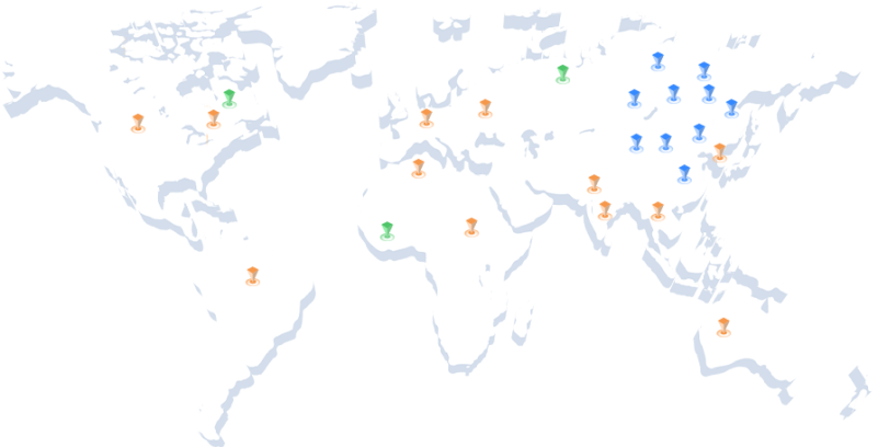 国内外骨干POP示意图